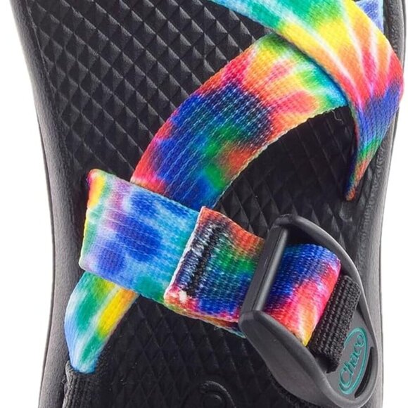 Unisex Child Sandal Tie Dye Size 6 Big Kid Rubber Sole Polyester Buckle - Picture 3 of 9